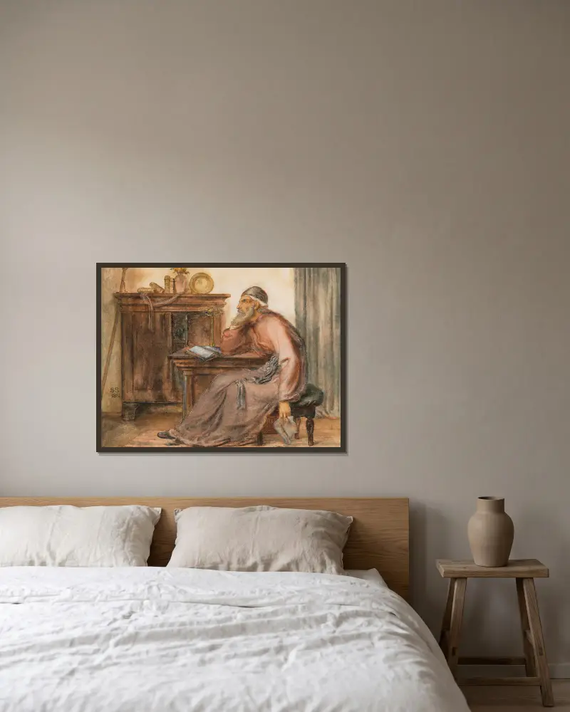Vidoucí, Simeon Solomon v rámu na stěně