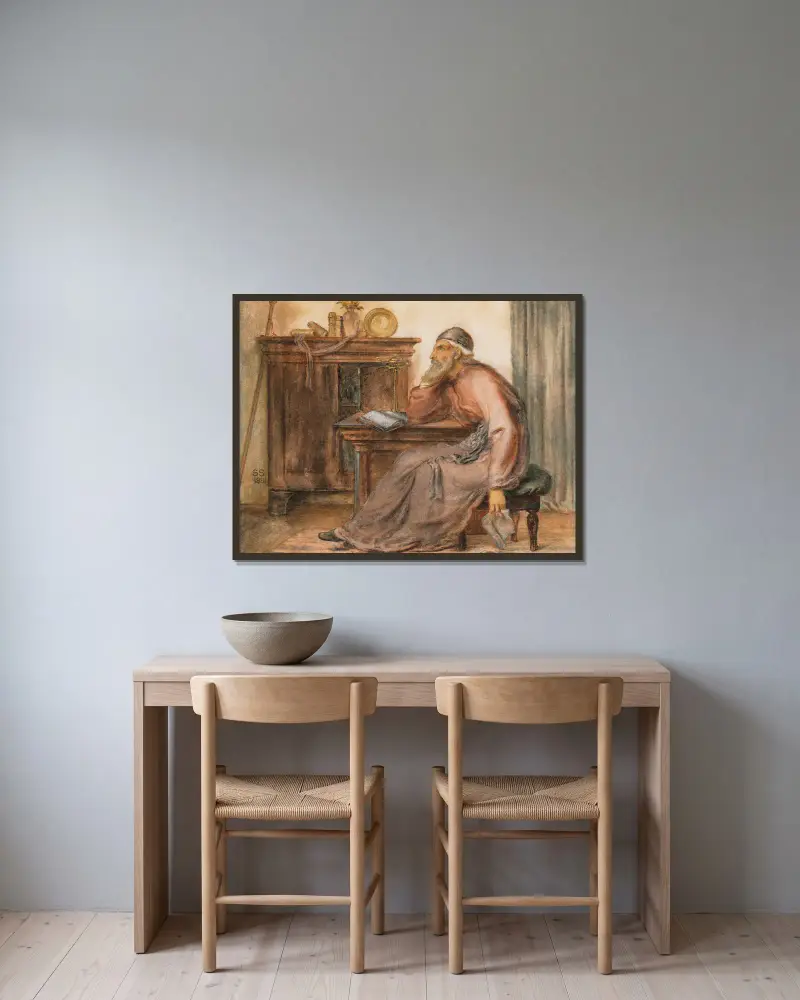 Vidoucí, Simeon Solomon v rámu na stěně
