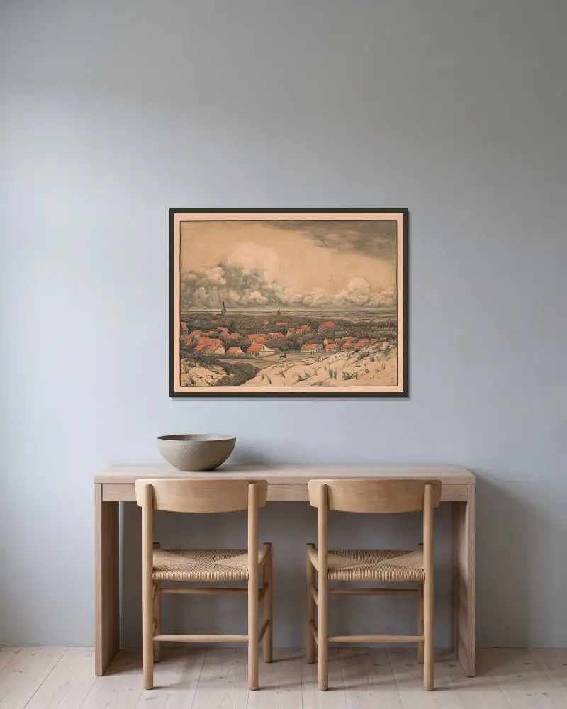 Walcheren von Simon Moulijn gerahmt an einer Wand