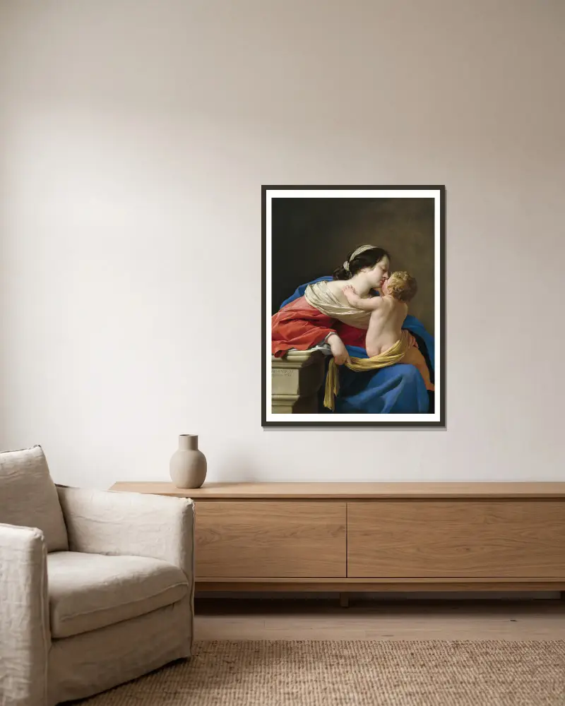 Madona s dítětem, Simon Vouet v rámu na stěně
