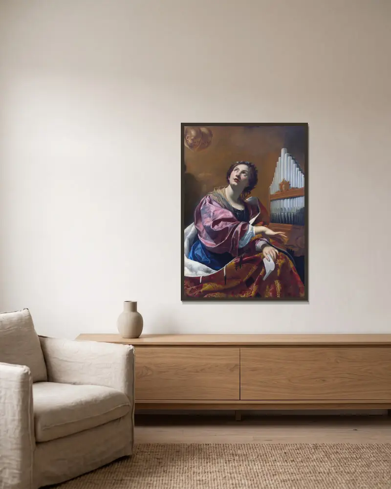 Svatá Cecílie, Simon Vouet v rámu na stěně