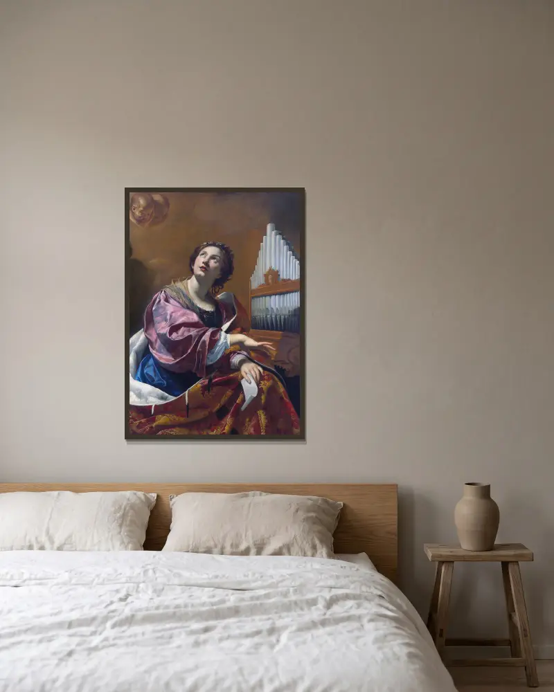 Svatá Cecílie, Simon Vouet v rámu na stěně