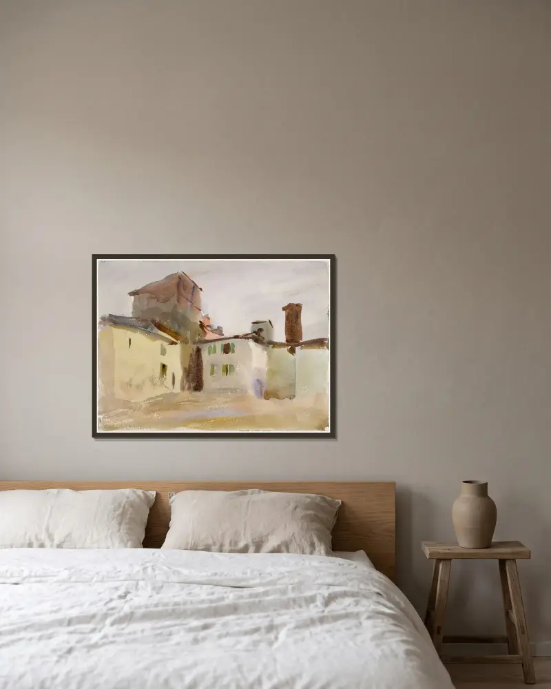 Borgo San Lorenzo, 1910 – Nr. 1 von John Singer Sargent gerahmt an einer Wand