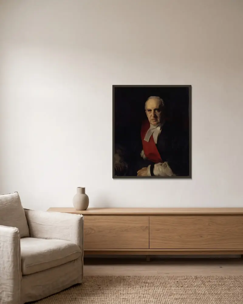 Charles Arthur Russell, Baron Russell of Killowen av John Singer Sargent inramad på en vägg