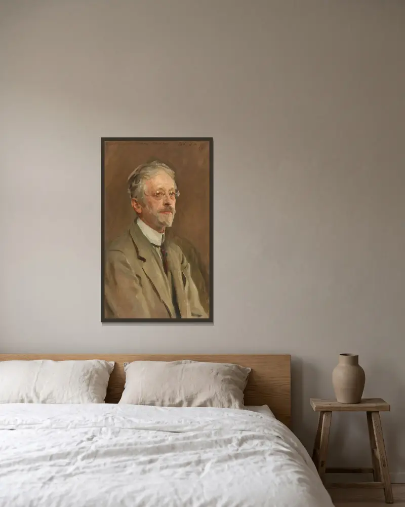 Charles Herbert Woodbury av John Singer Sargent inramad på en vägg