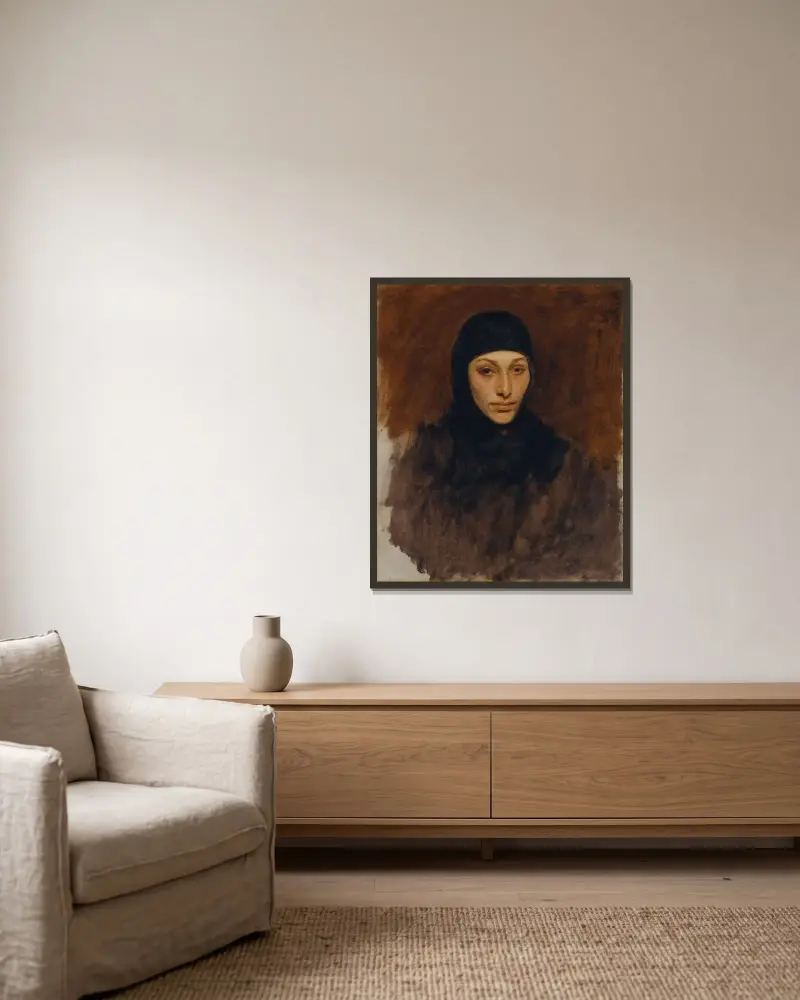Egyptian Woman av John Singer Sargent inramad på en vägg