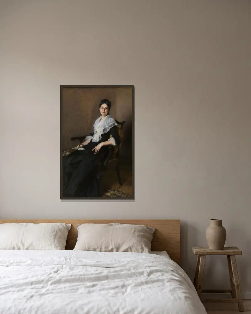 Elizabeth Allen Marquand av John Singer Sargent inramad på en vägg