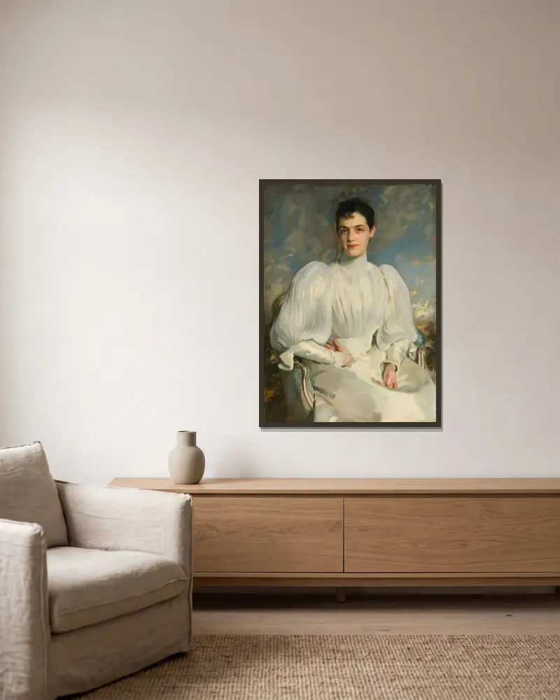 Elsie Wagg von John Singer Sargent gerahmt an einer Wand