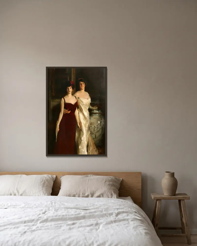 Ena and Betty, daughters of Asher and Mrs. Wertheimer av John Singer Sargent inramad på en vägg
