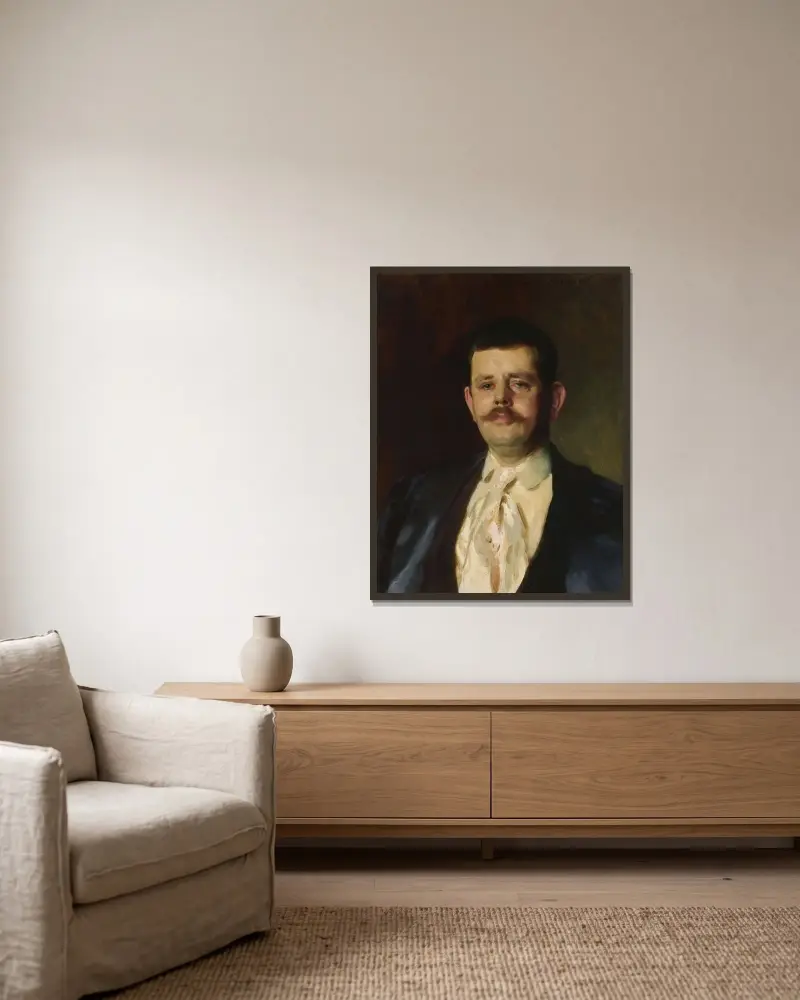 Gardiner Greene Hammond, Jr. av John Singer Sargent inramad på en vägg