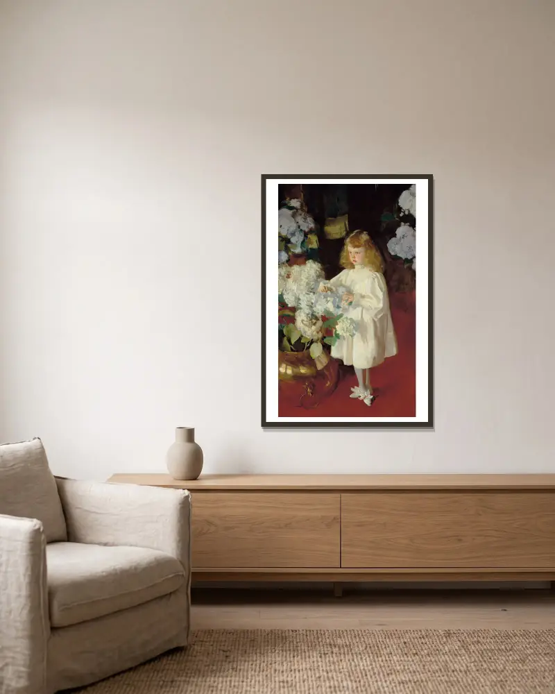 Helen Sears, John Singer Sargent v rámu na stěně