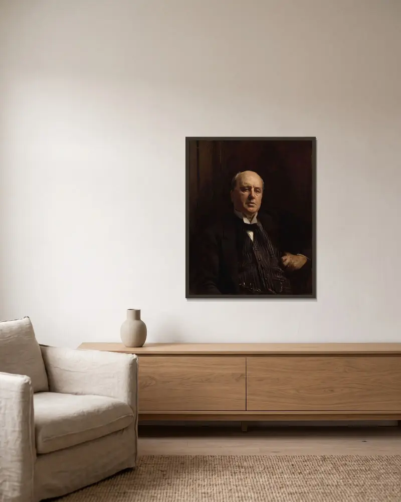 Henry James von John Singer Sargent gerahmt an einer Wand