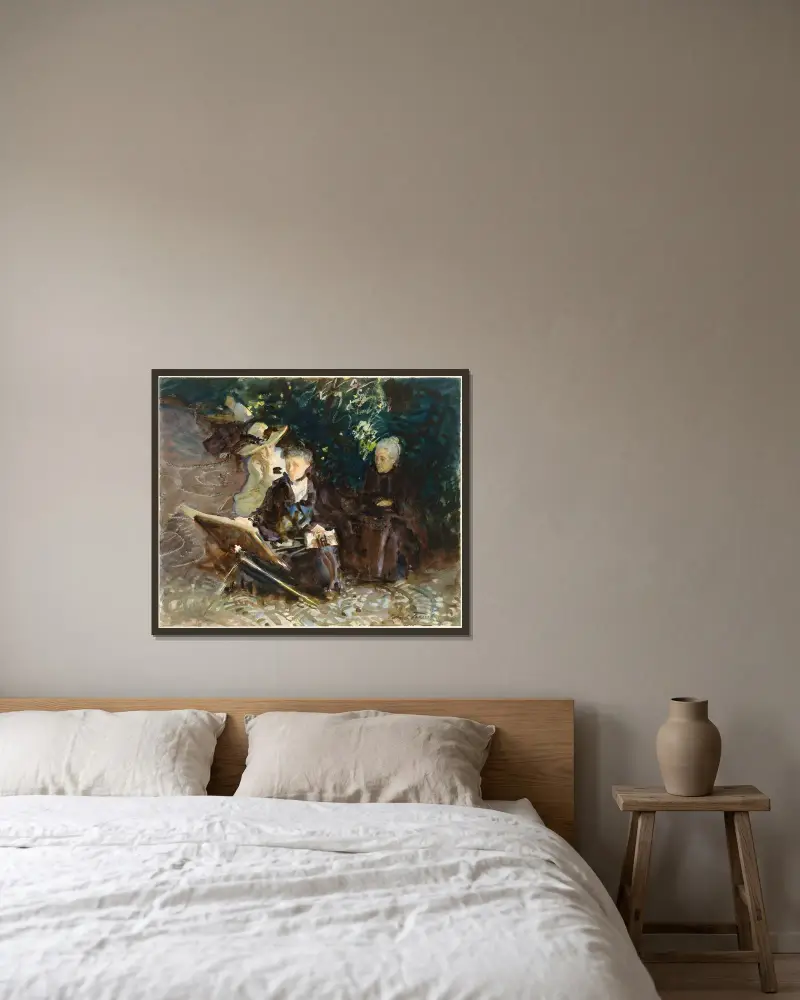 V Generalife, John Singer Sargent v rámu na stěně