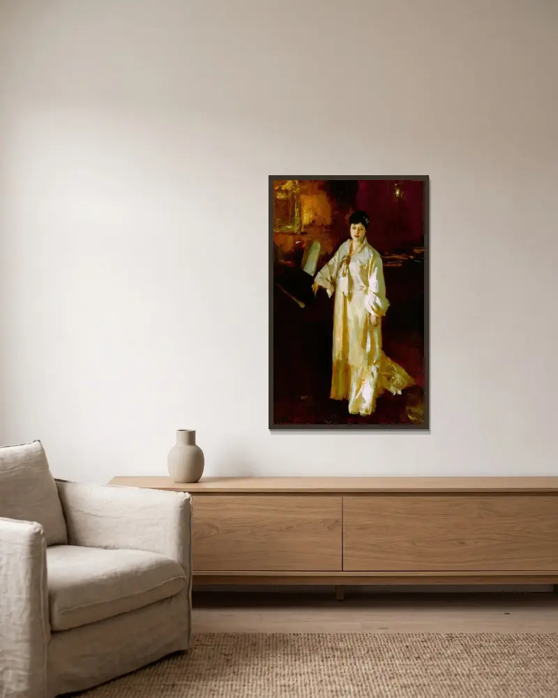 Judith Gautier von John Singer Sargent gerahmt an einer Wand