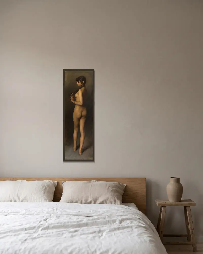 Studie einer Ägypterin von John Singer Sargent gerahmt an einer Wand