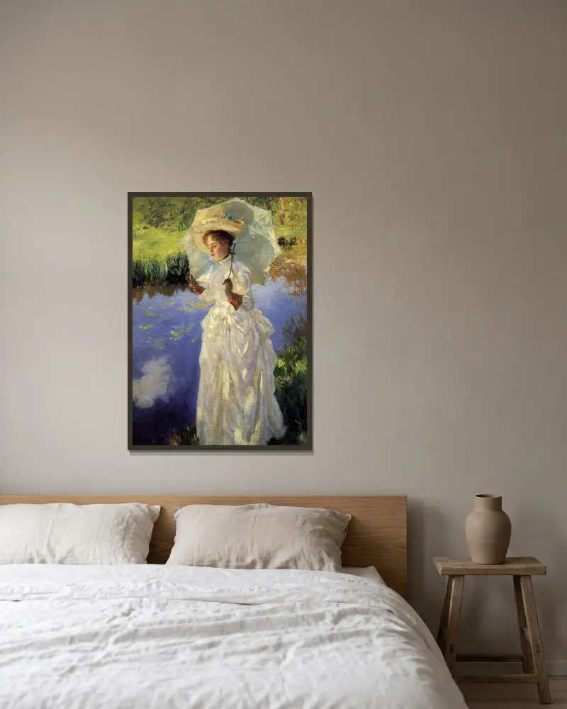 Morgenspaziergang von John Singer Sargent gerahmt an einer Wand