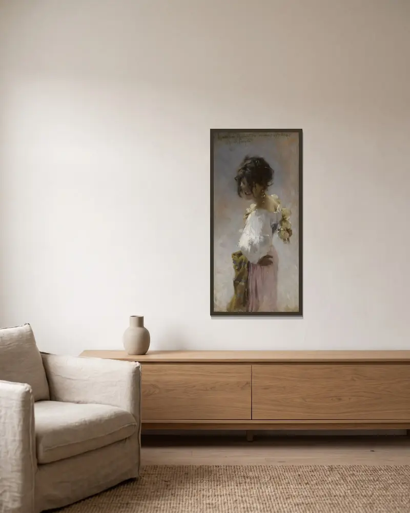 Rosina von John Singer Sargent gerahmt an einer Wand