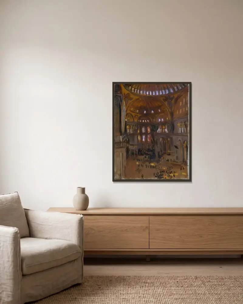 Hagia Sophia von John Singer Sargent gerahmt an einer Wand