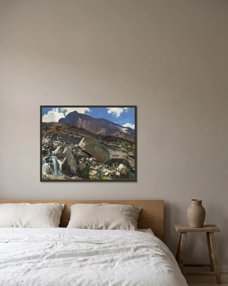 Simplonský průsmyk, John Singer Sargent v rámu na stěně