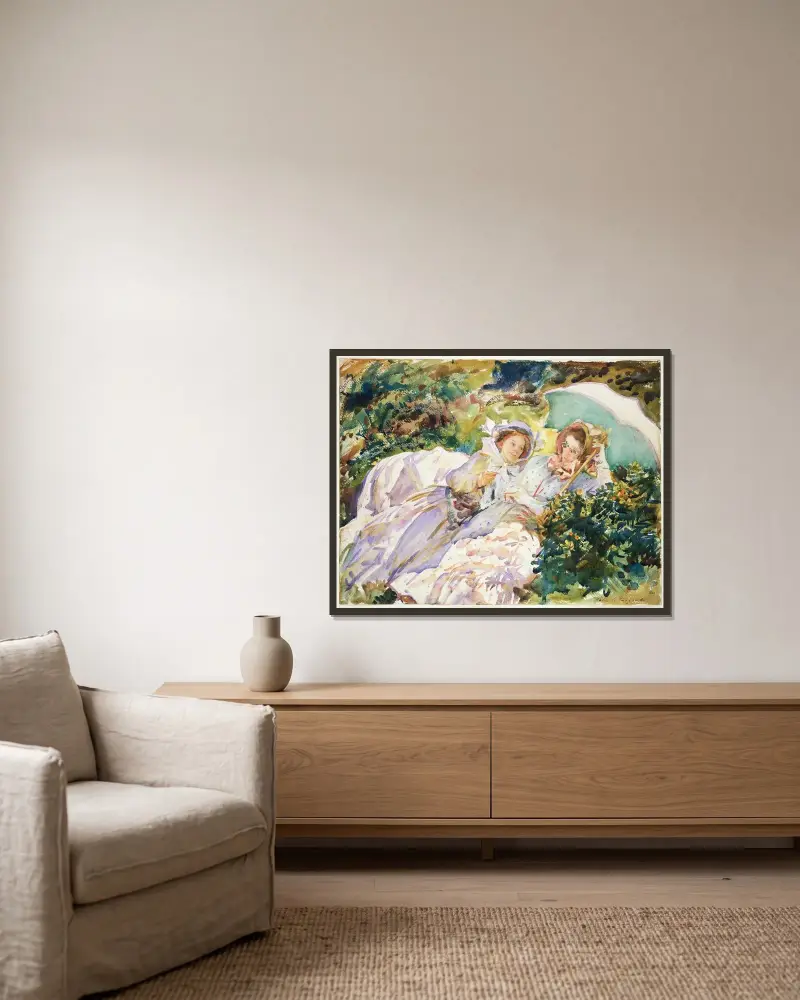 Simplonpass; Das Necken von John Singer Sargent gerahmt an einer Wand