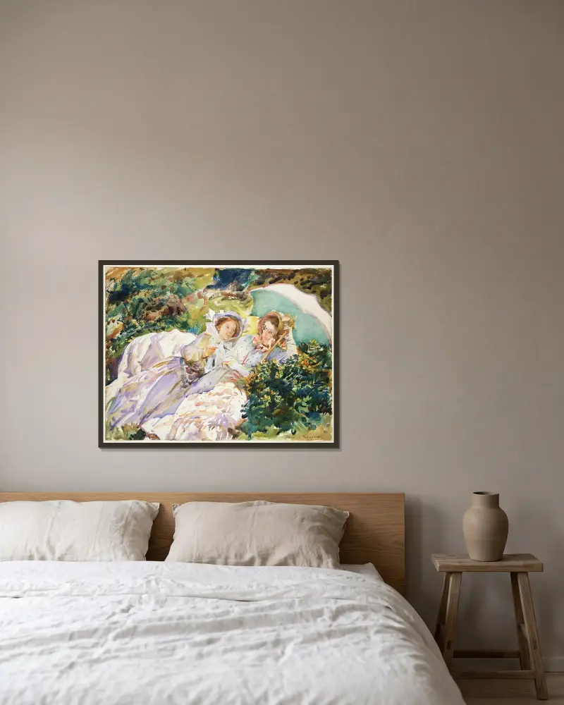 Simplonpass; Das Necken von John Singer Sargent gerahmt an einer Wand