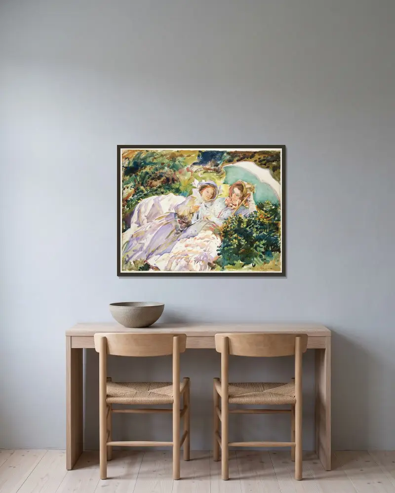 Simplonpass; Das Necken von John Singer Sargent gerahmt an einer Wand