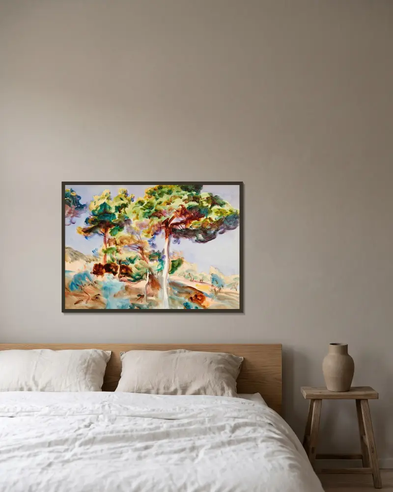 Stromy, John Singer Sargent v rámu na stěně
