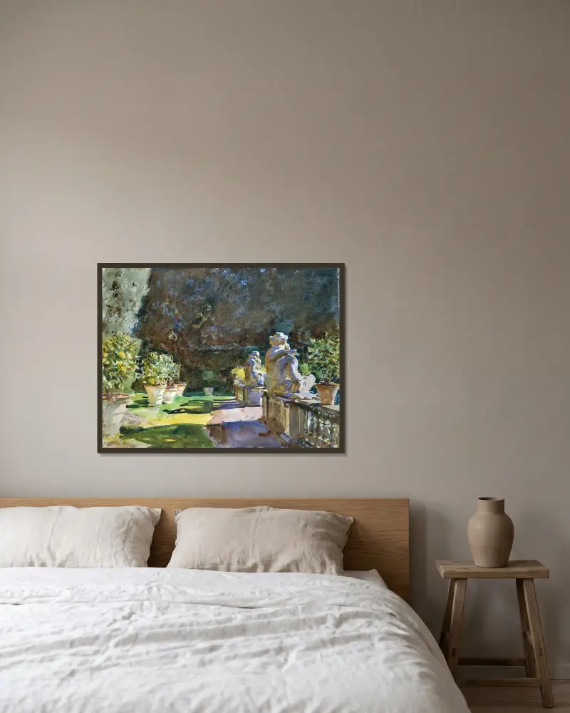 Villa di Marlia, Lucca av John Singer Sargent inramad på en vägg
