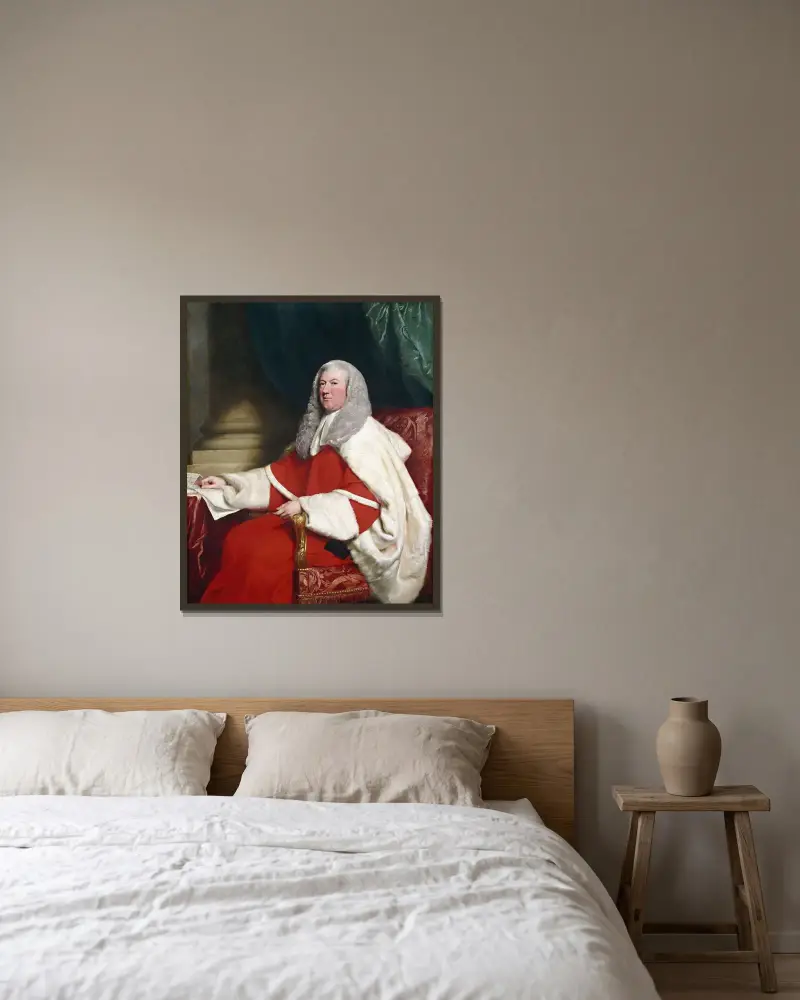 Baron Graham av John Singleton Copley inramad på en vägg