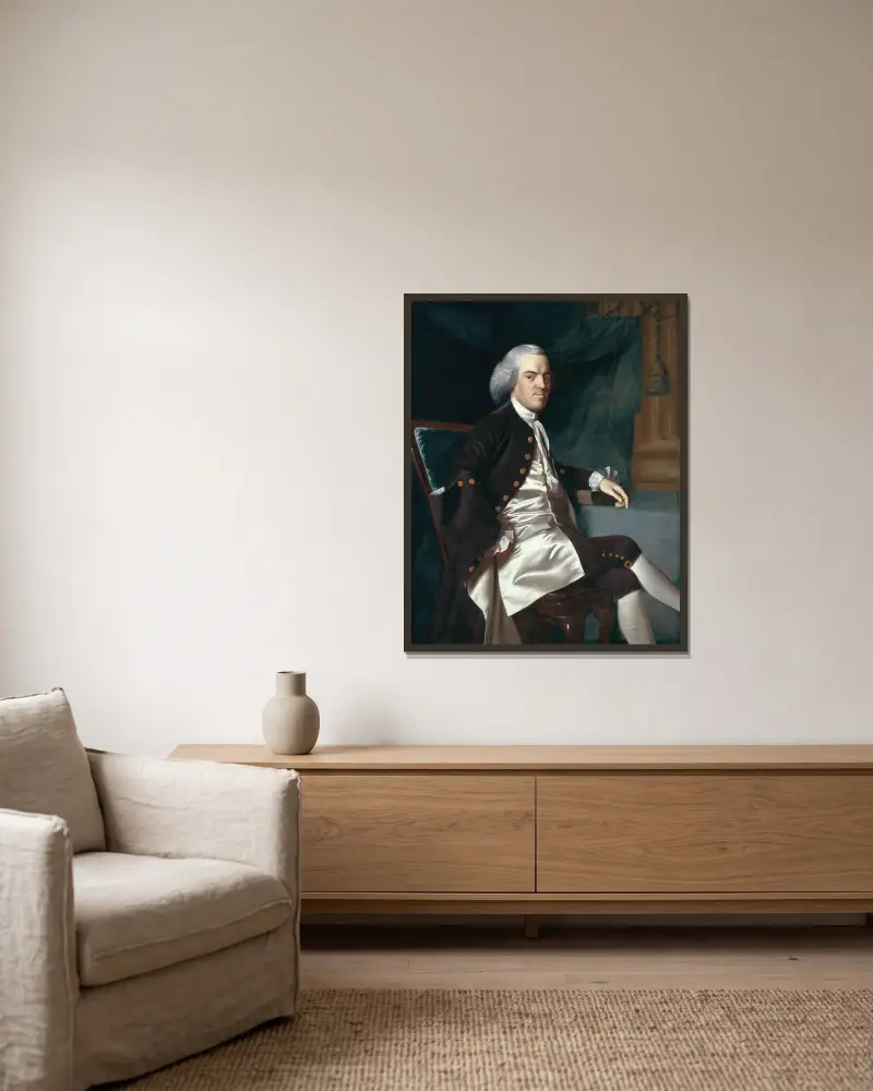 Daniel Hubbard av John Singleton Copley inramad på en vägg