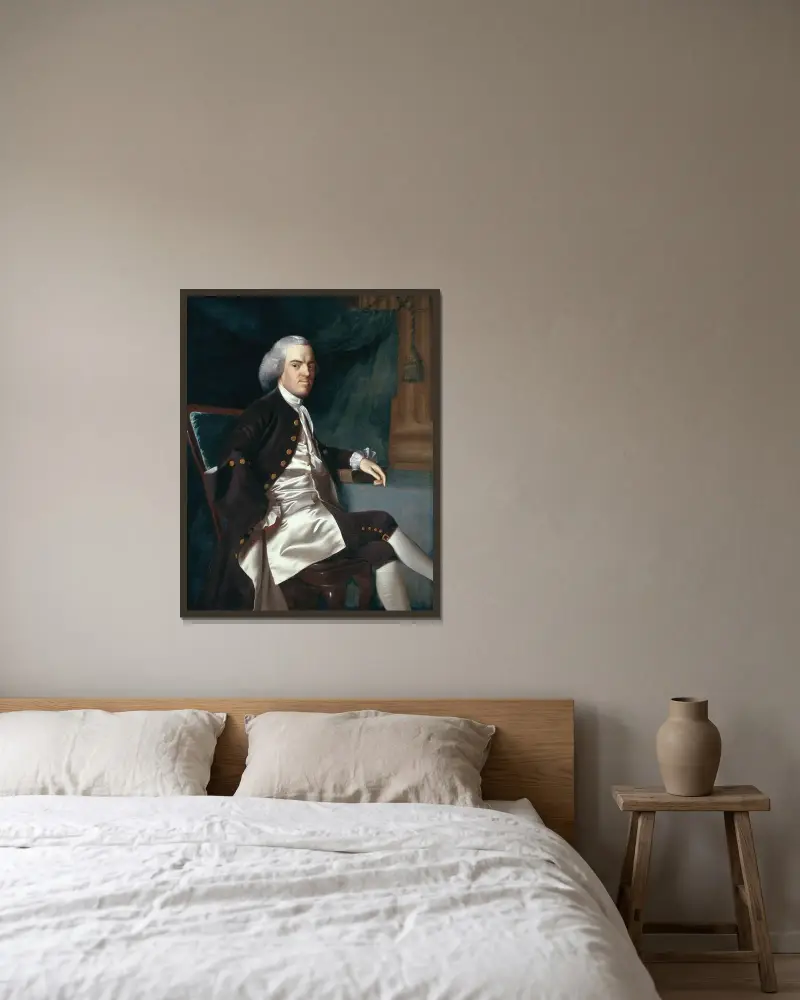 Daniel Hubbard av John Singleton Copley inramad på en vägg