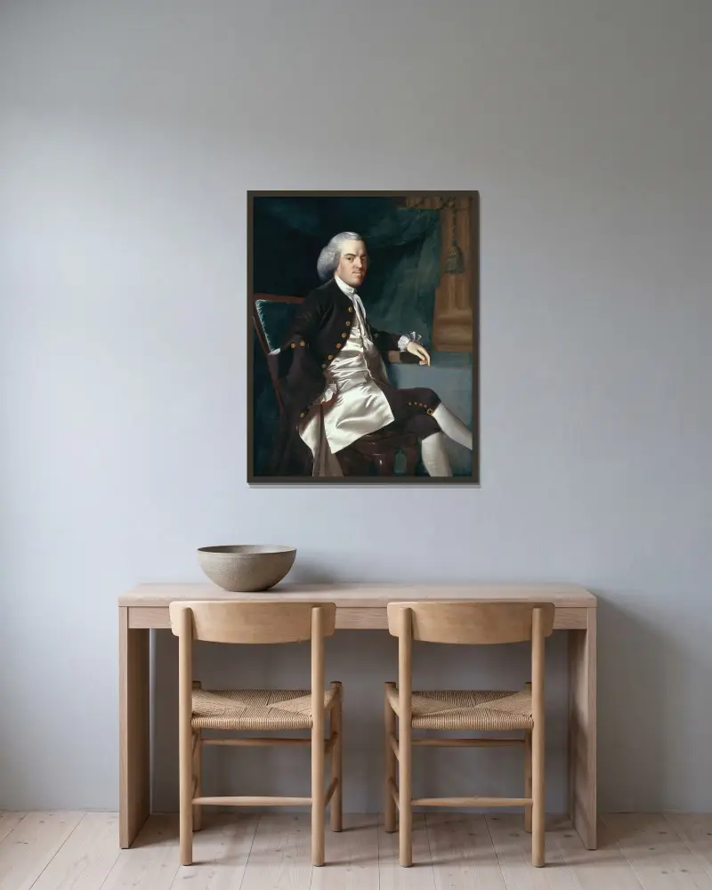 Daniel Hubbard av John Singleton Copley inramad på en vägg