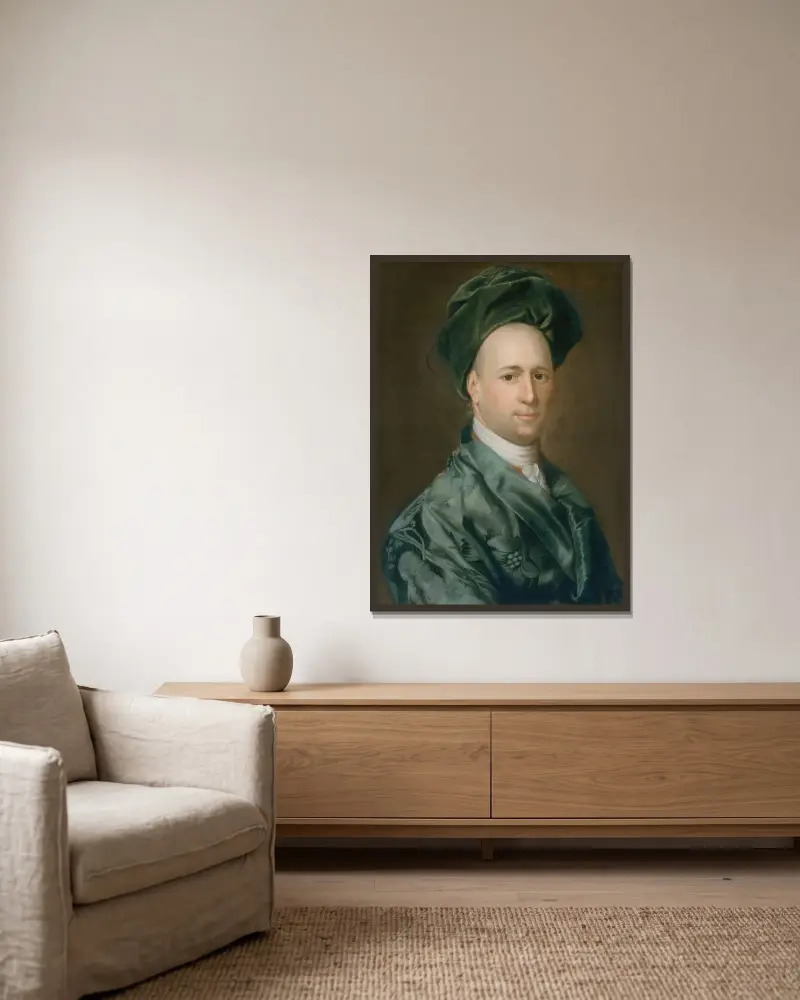 Ebenezer Storer av John Singleton Copley inramad på en vägg