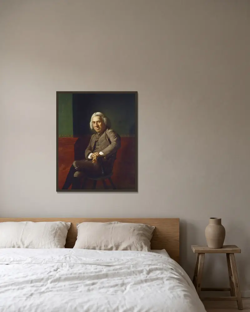 Eleazer Tyng av John Singleton Copley inramad på en vägg