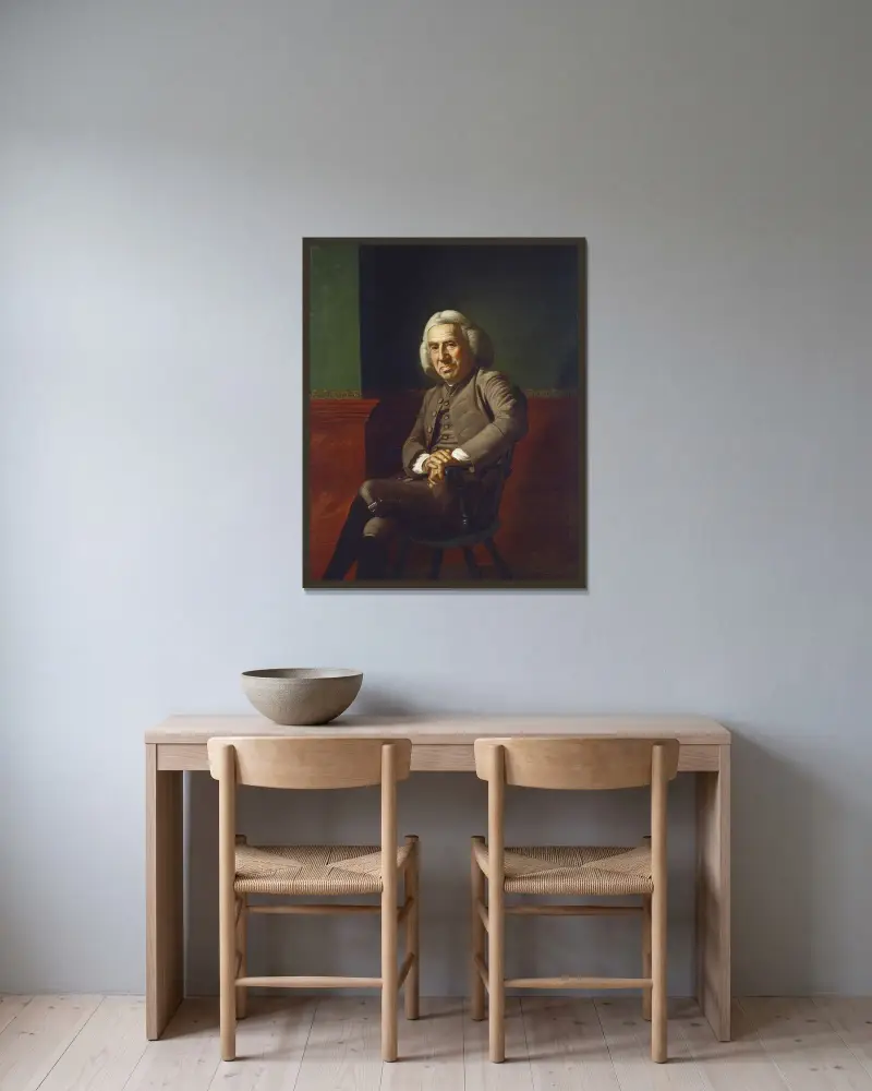 Eleazer Tyng av John Singleton Copley inramad på en vägg