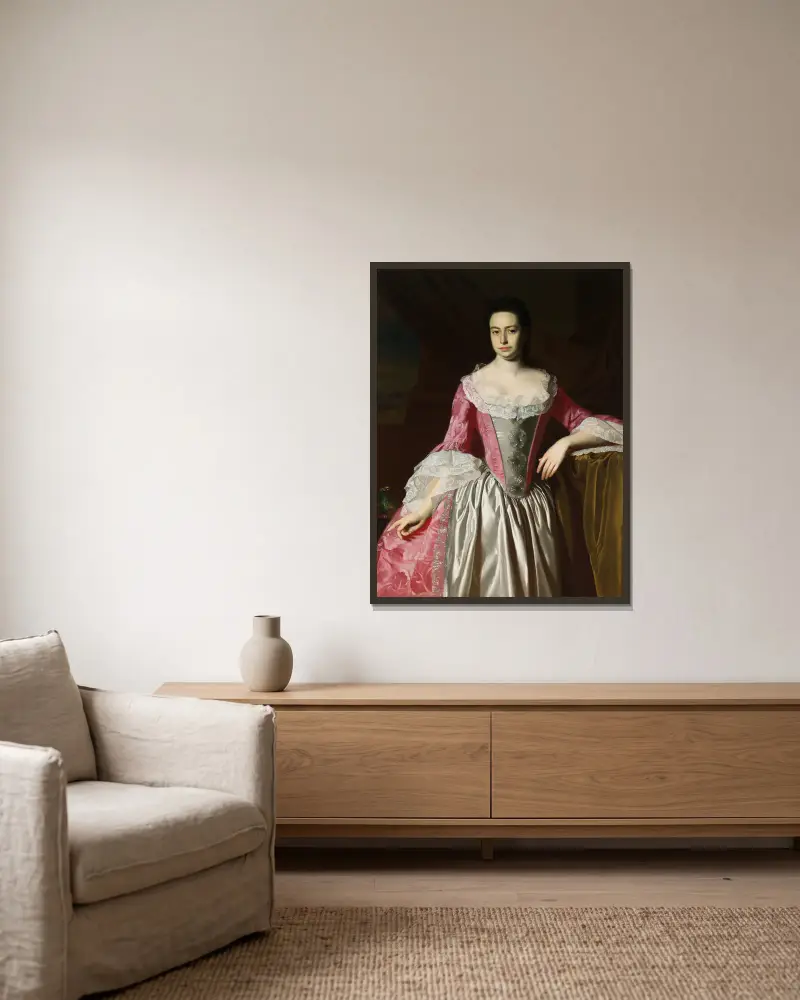 Eunice Dennie Burr, John Singleton Copley v rámu na stěně