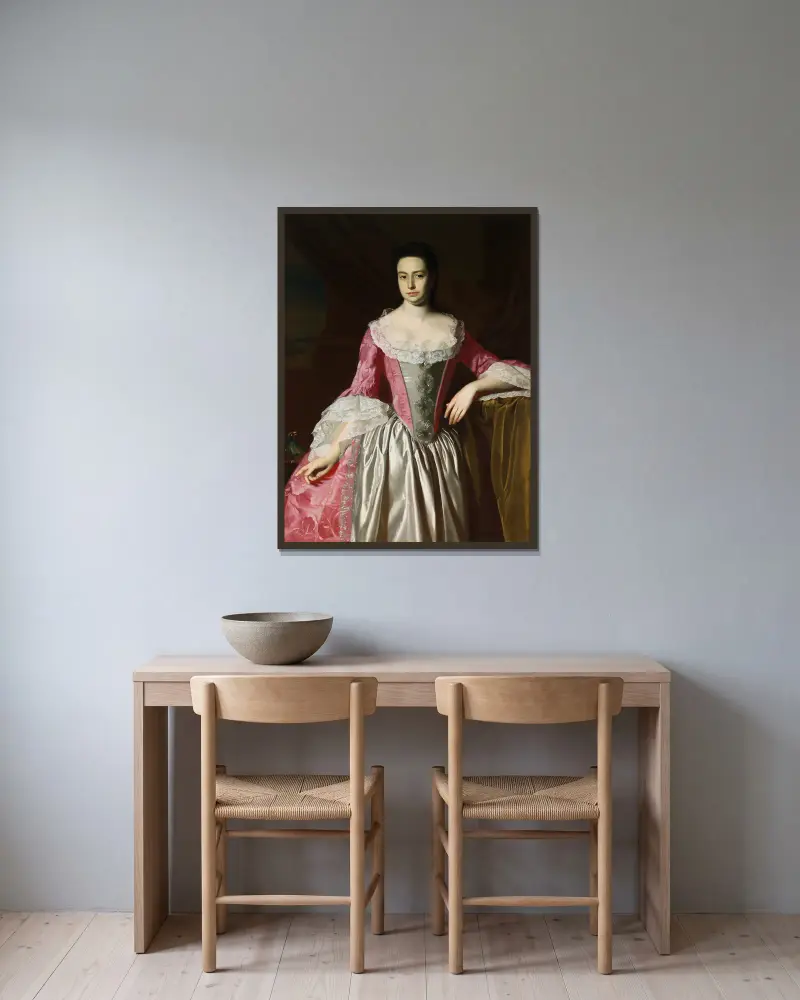 Eunice Dennie Burr, John Singleton Copley v rámu na stěně