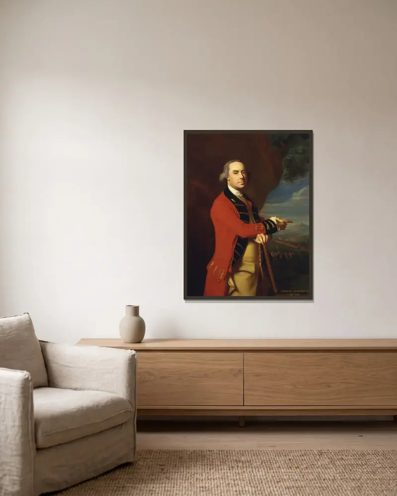 General Thomas Gage von John Singleton Copley gerahmt an einer Wand