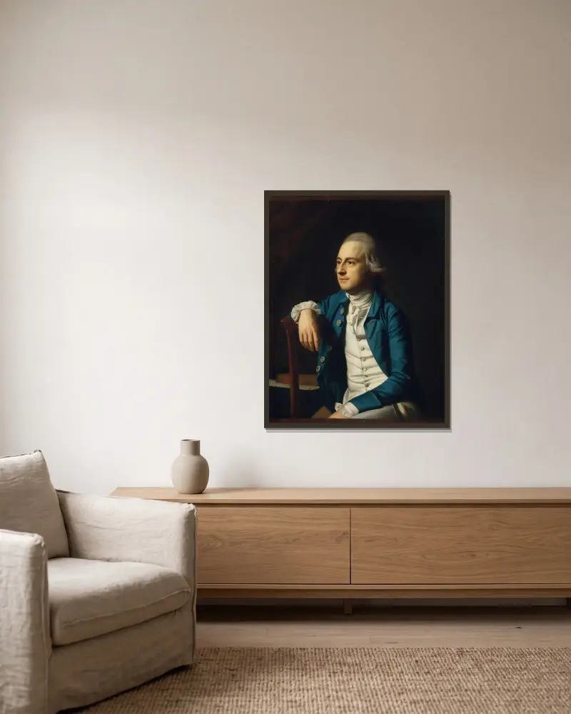 Gulian Verplanck av John Singleton Copley inramad på en vägg