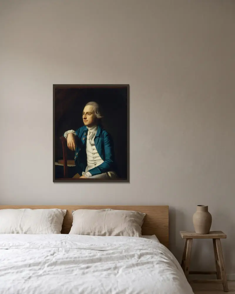 Gulian Verplanck av John Singleton Copley inramad på en vägg