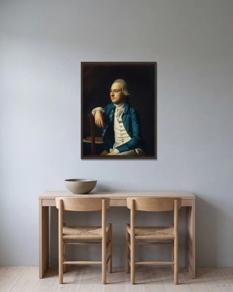 Gulian Verplanck av John Singleton Copley inramad på en vägg