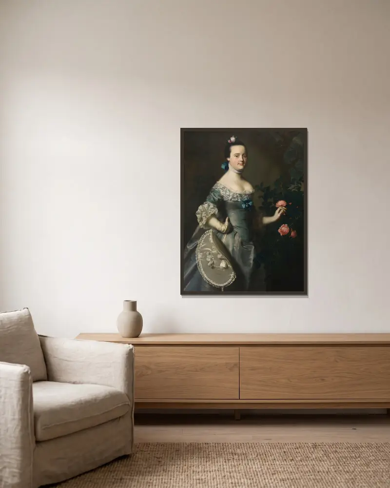 Hannah Loring von John Singleton Copley gerahmt an einer Wand