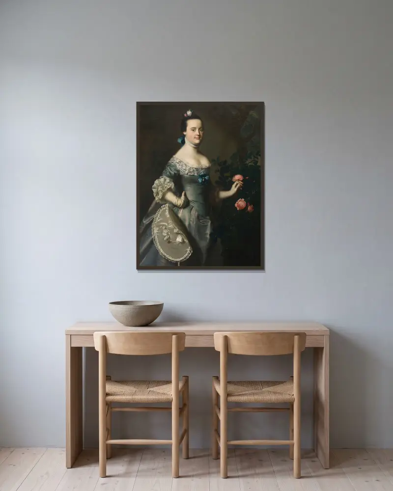 Hannah Loring von John Singleton Copley gerahmt an einer Wand