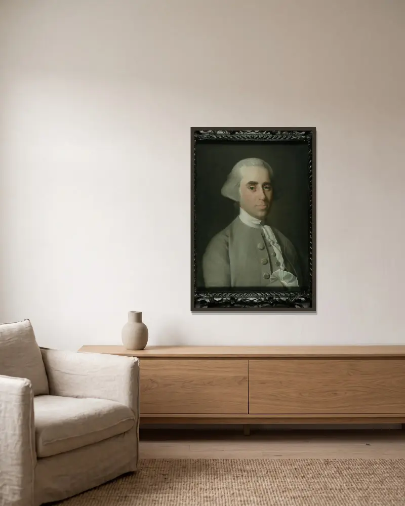 Henry Hill av John Singleton Copley inramad på en vägg
