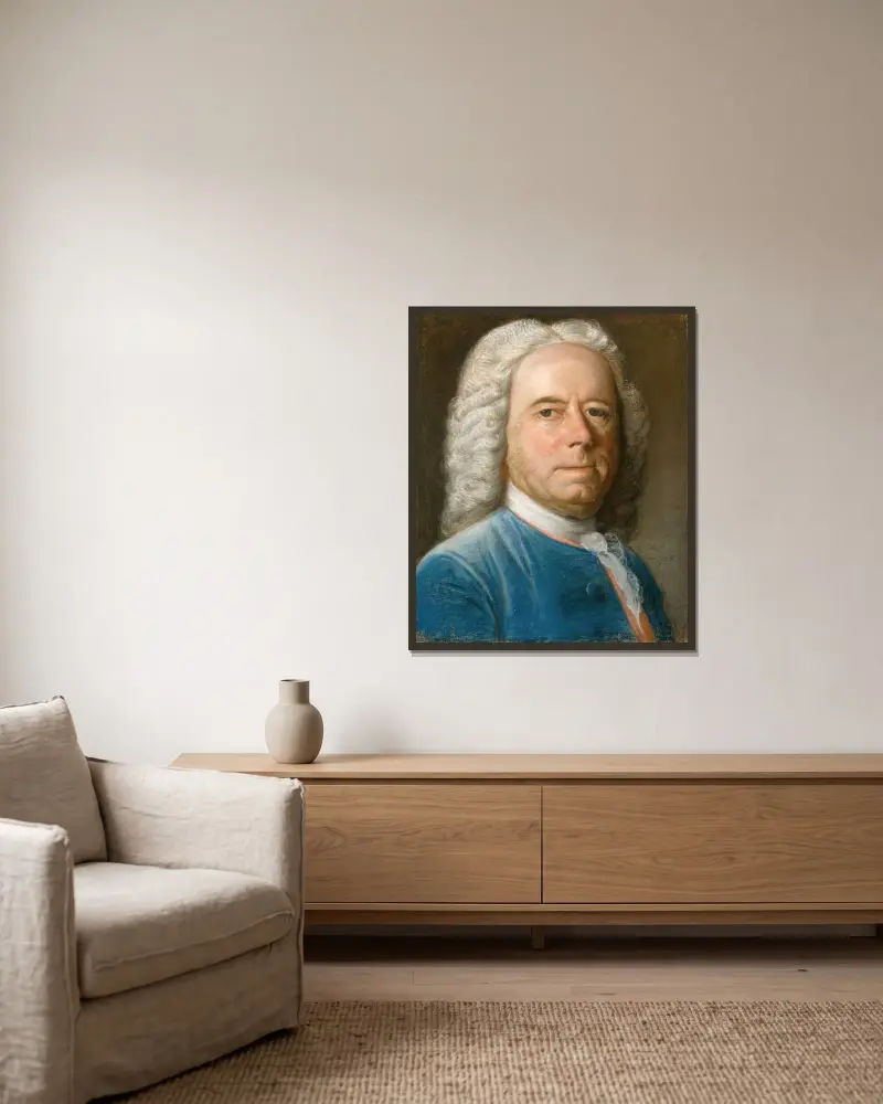 Hugh Hall av John Singleton Copley inramad på en vägg