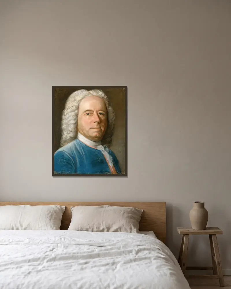 Hugh Hall av John Singleton Copley inramad på en vägg