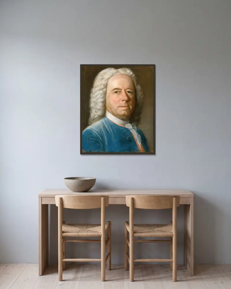 Hugh Hall av John Singleton Copley inramad på en vägg