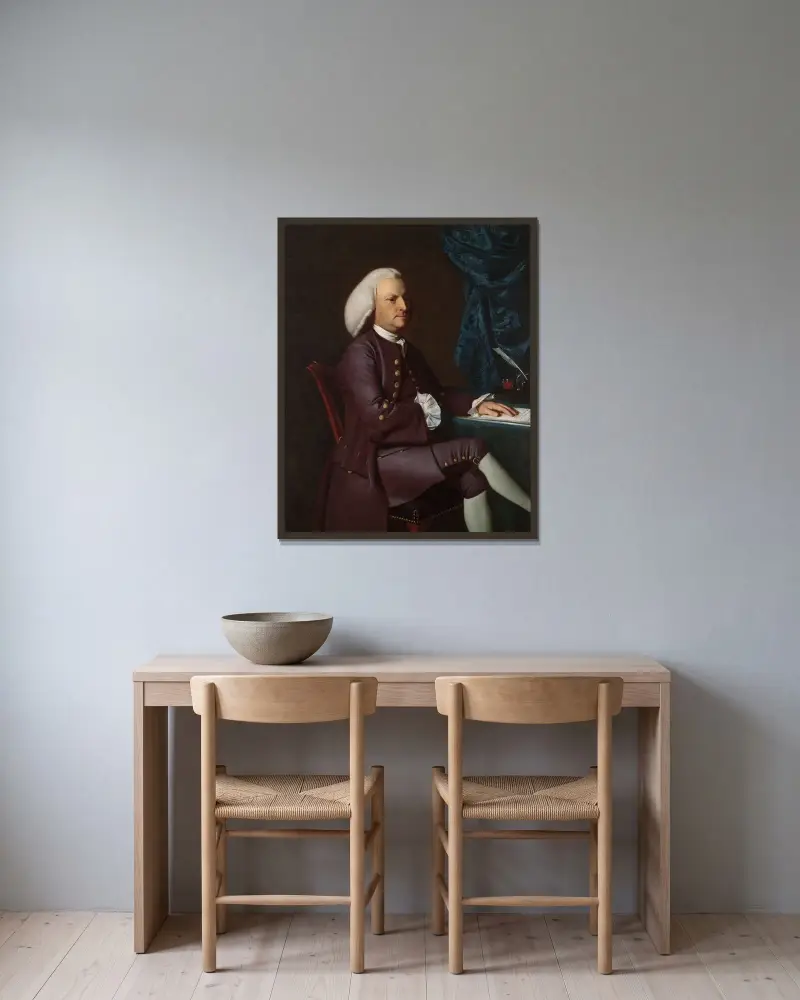 Isaac Smith, Sr. av John Singleton Copley inramad på en vägg