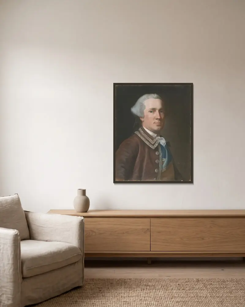 John Temple av John Singleton Copley inramad på en vägg