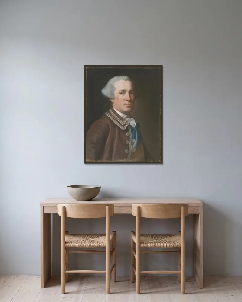 John Temple av John Singleton Copley inramad på en vägg